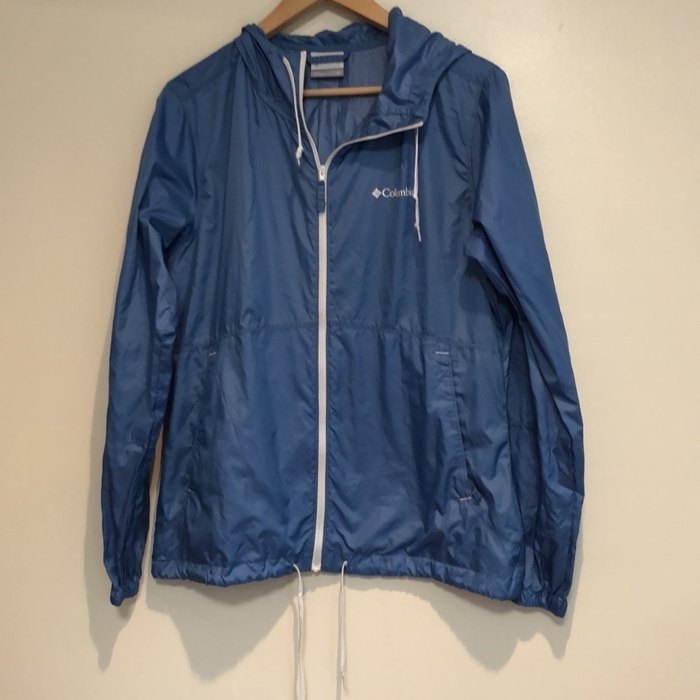 COLUMBIA Lightweight Windbreaker Blue size medium - Picture 4 of 8